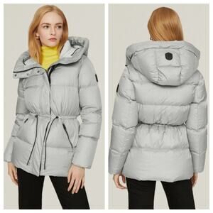 Mackage Freya Gray Hooded Down Puffer Coat XS